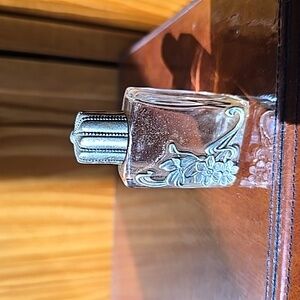 Decorative Glass & Pewter Perfume Bottle